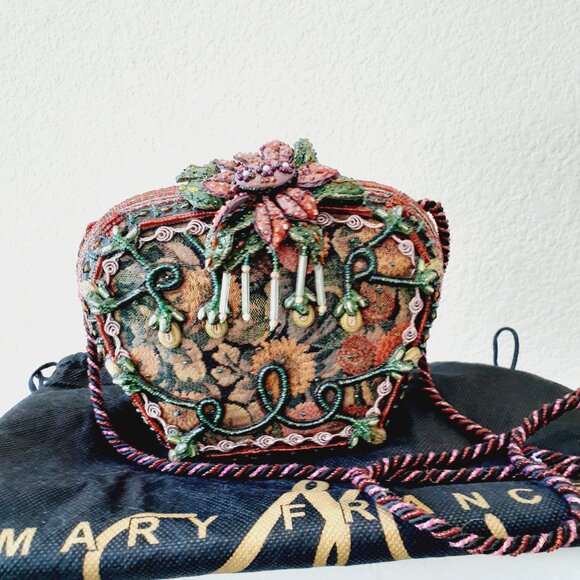 Mary Frances Handbags - Mary Francis Tapestry Beaded Crossbody